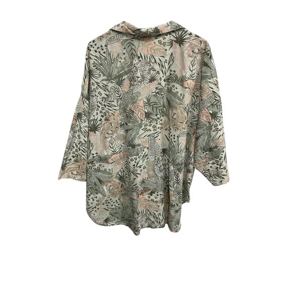 Vintage Original Venezia Sportswear Button Front Shirt Multi Sz 26/28 Tropical - Picture 2 of 9